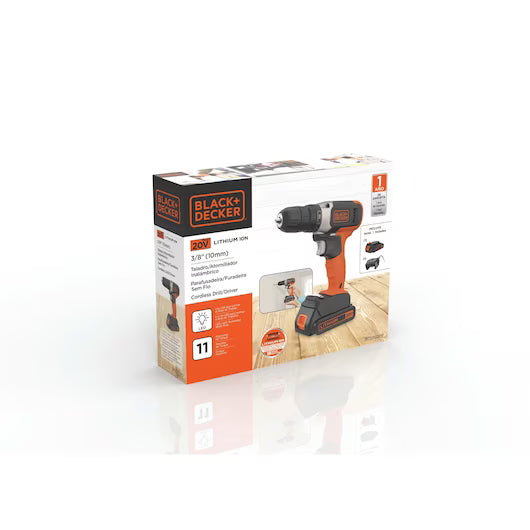 Parafusadeira / Furadeira 3/8” (10mm) 20V MAX Íon de Lítio, Bivolt