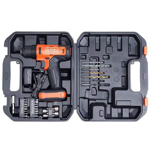 PARAFUSADEIRA / FURADEIRA DE IMPACTO 3/8” (10mm) 12V MAX* LÍTIO – ÍON 28 ACESSÓRIOS E MALETA BIVOLT