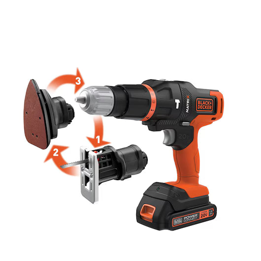 Jogo de Ferramentas combinado Matrix c/ 3 cabeçotes 20V MAX* Íon de Lítio