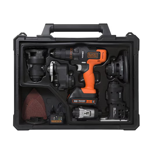 MATRIX - Jogo de Ferramentas sem Fio 20V com 6 Cabeçotes Combinados