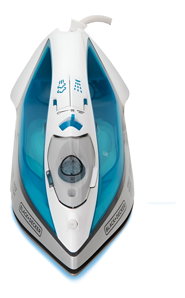 Ferro de Passar Roupa Modelo FX3060 Base Antiaderente Azul e Branco