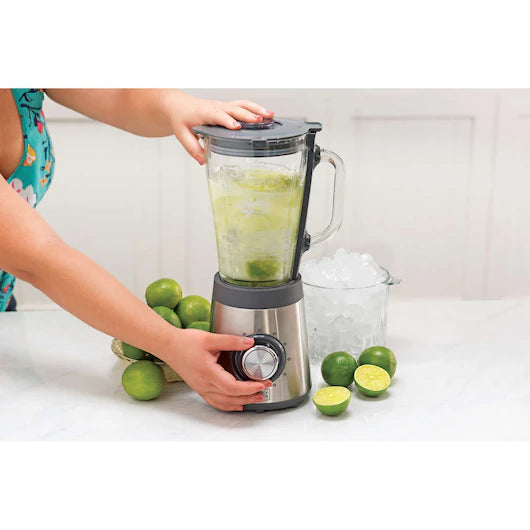 GOURMAND GRIS - LIQUIDIFICADOR EM INOX COM JARRA DE VIDRO, 5 VELOCIDADES + PULSAR, SISTEMA SAFE CLICK, 700W, 220V